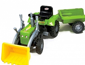 Педальный трактор-экскаватор с прицепом (Dolu, DL-8052)